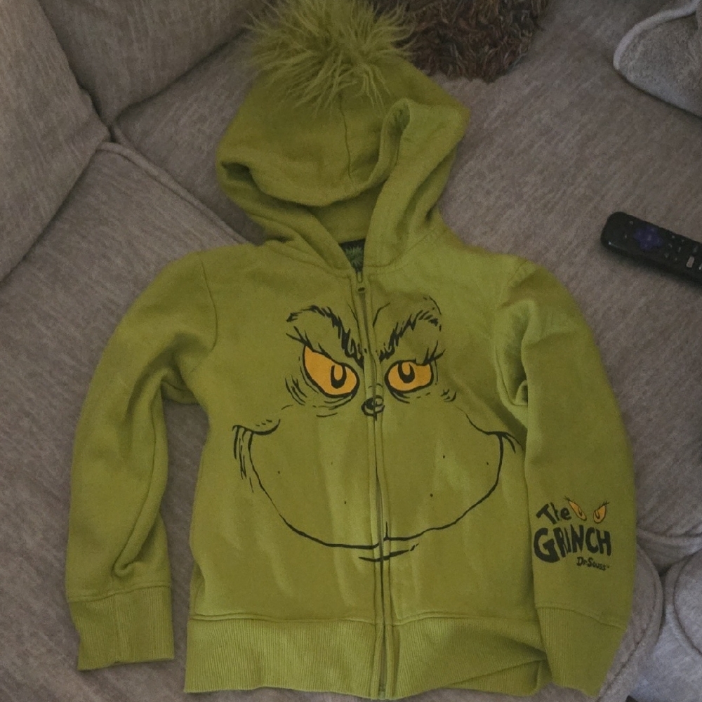 Dr. Seuss Grinch Kids Hoodie in Green